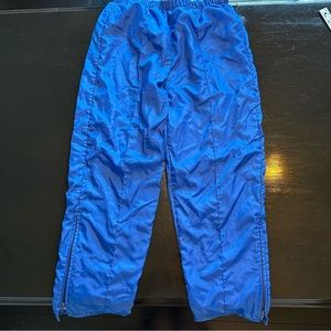 Vintage Blank 100% Nylon Track Pants Sweatsuit Look 90s 00s Y2k Sweatpants